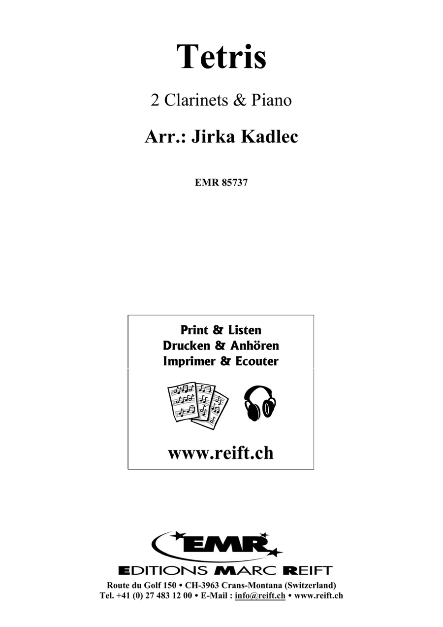 Tetris Tetris Clarinet Duet scores gallery preview page 2