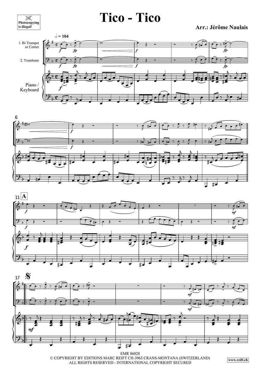 Tico-Tico Tico-Tico Bassoon Solo scores gallery preview page 3