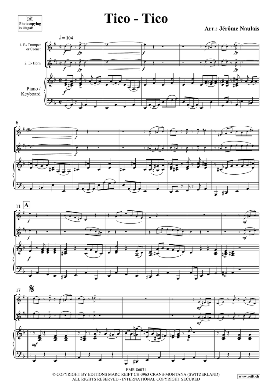 Tico-Tico Tico-Tico Cornet scores gallery preview page 3
