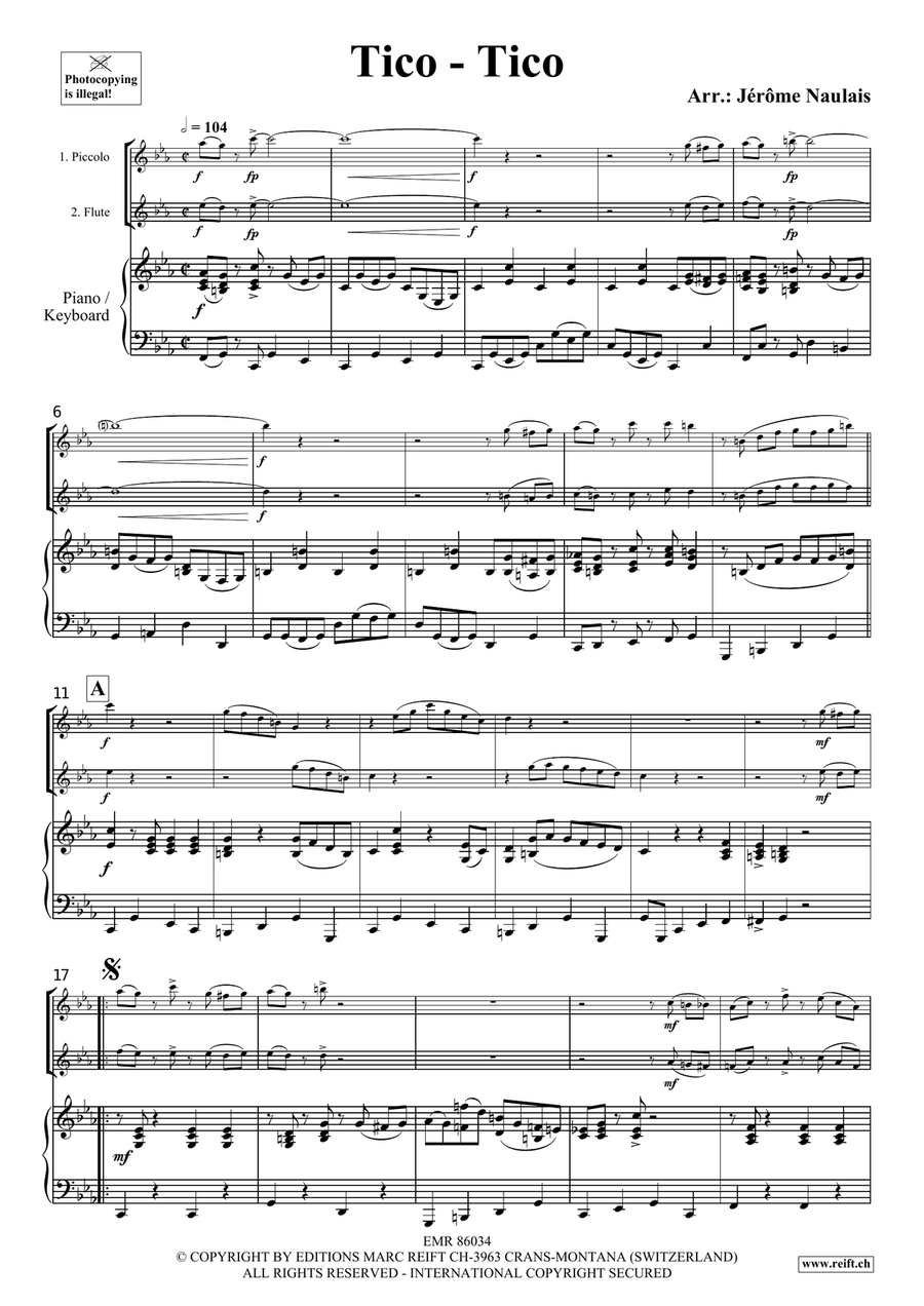 Tico-Tico Tico-Tico Piccolo scores gallery preview page 3