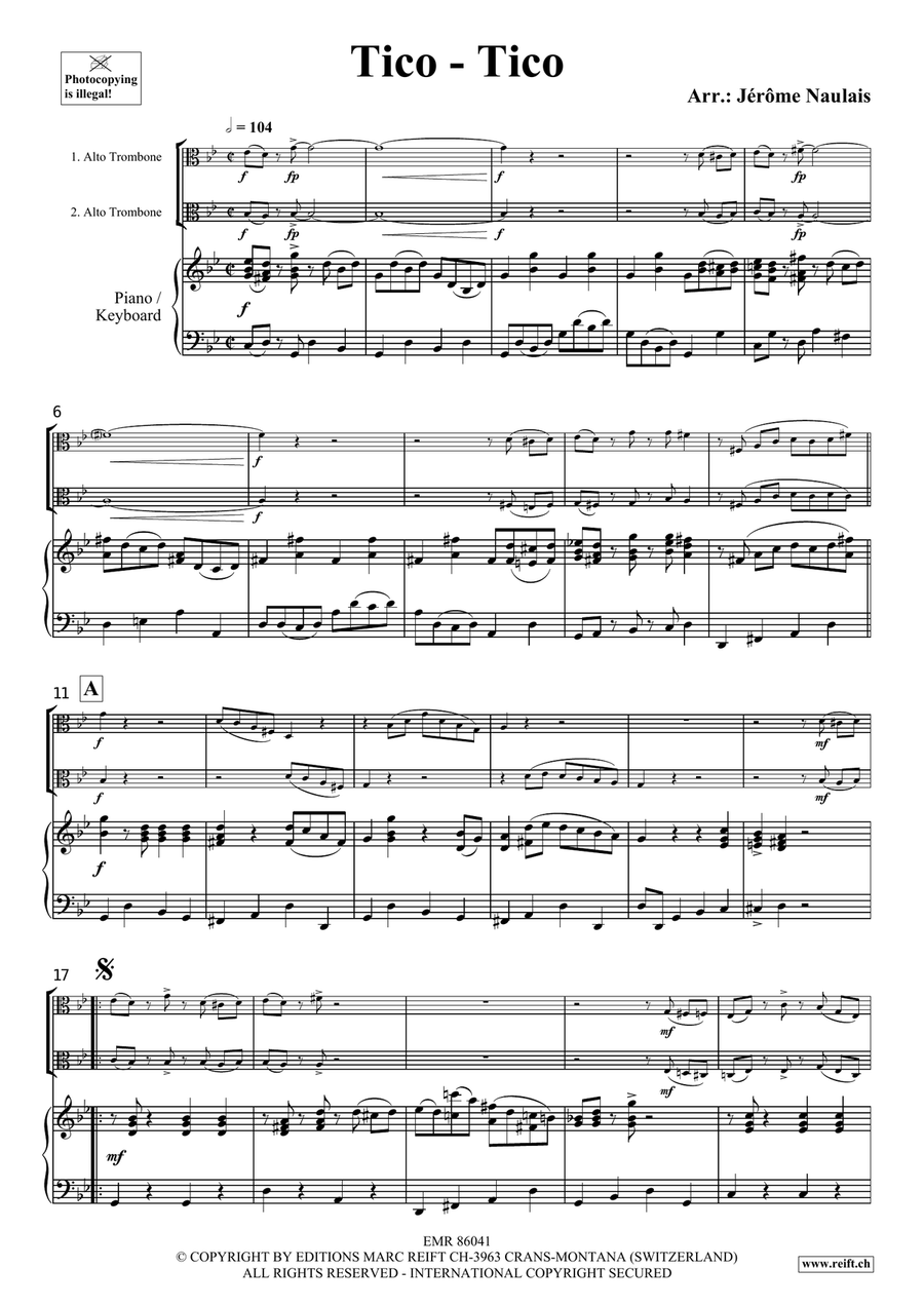 Tico-Tico Tico-Tico Piano Accompaniment scores gallery preview page 3