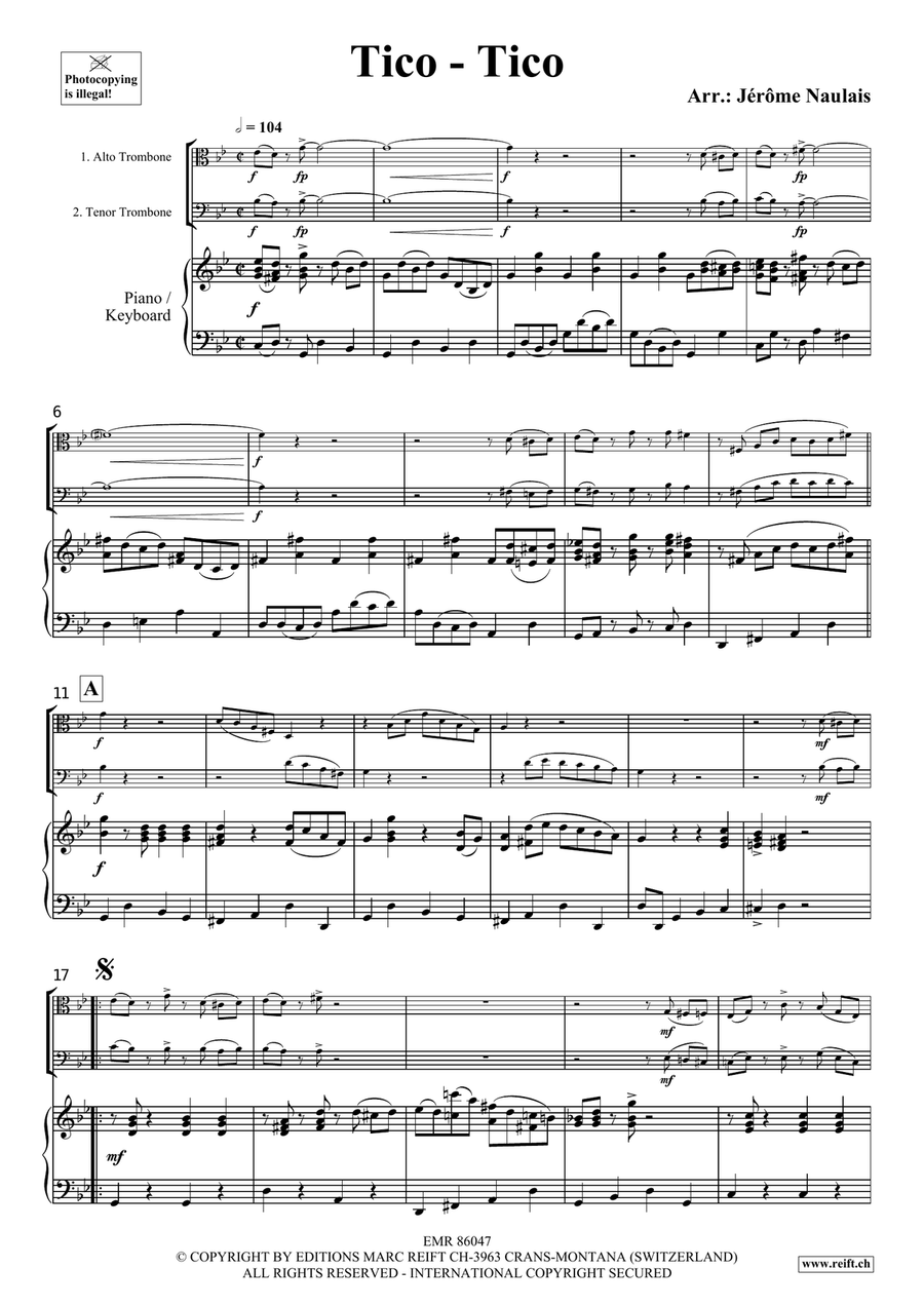Tico-Tico Tico-Tico Piano Accompaniment scores gallery preview page 3