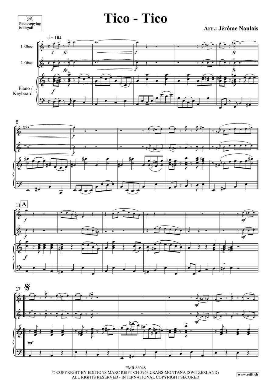 Tico-Tico Tico-Tico Piano Accompaniment scores gallery preview page 3