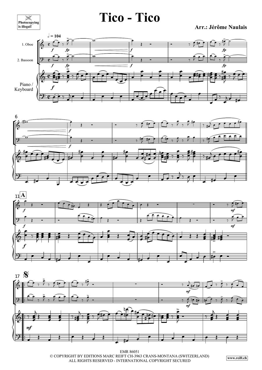 Tico-Tico Tico-Tico Bassoon scores gallery preview page 3