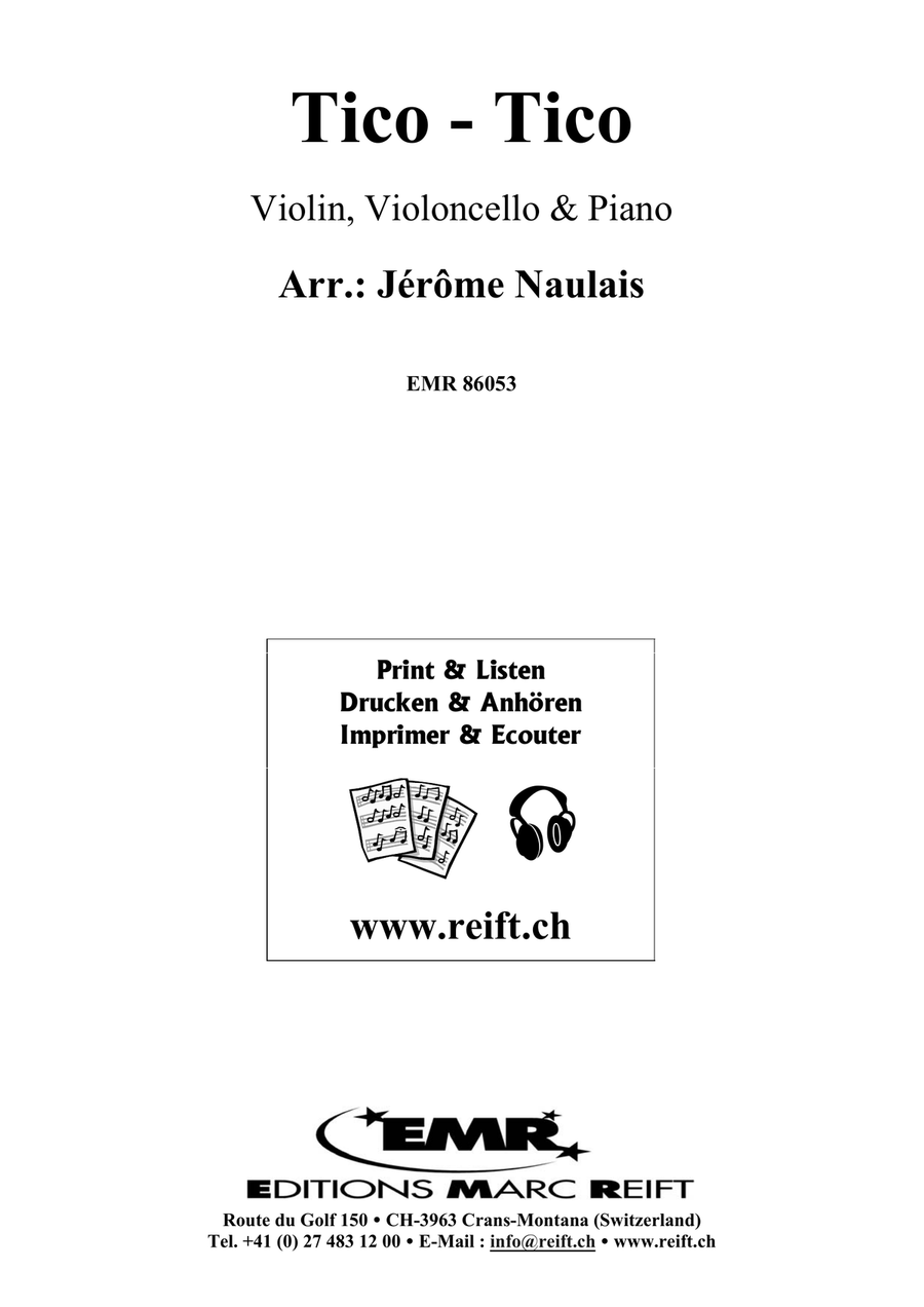 Tico-Tico Tico-Tico Piano Trio scores gallery preview page 2