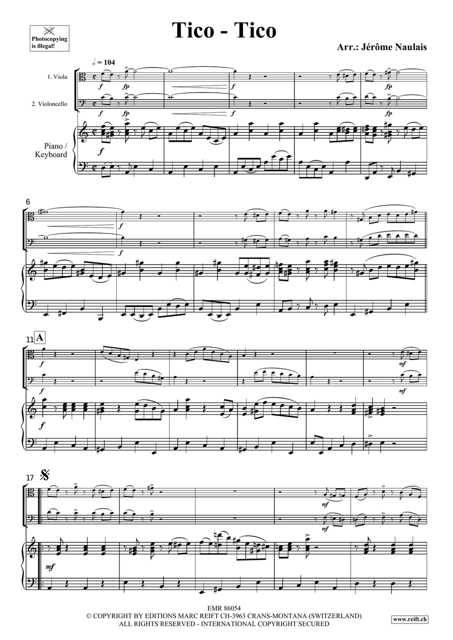 Tico-Tico Tico-Tico Piano Trio scores gallery preview page 3
