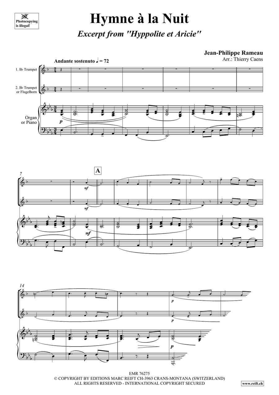 Hymne à la nuit Hymne à la nuit Trumpet Duet scores gallery preview page 3