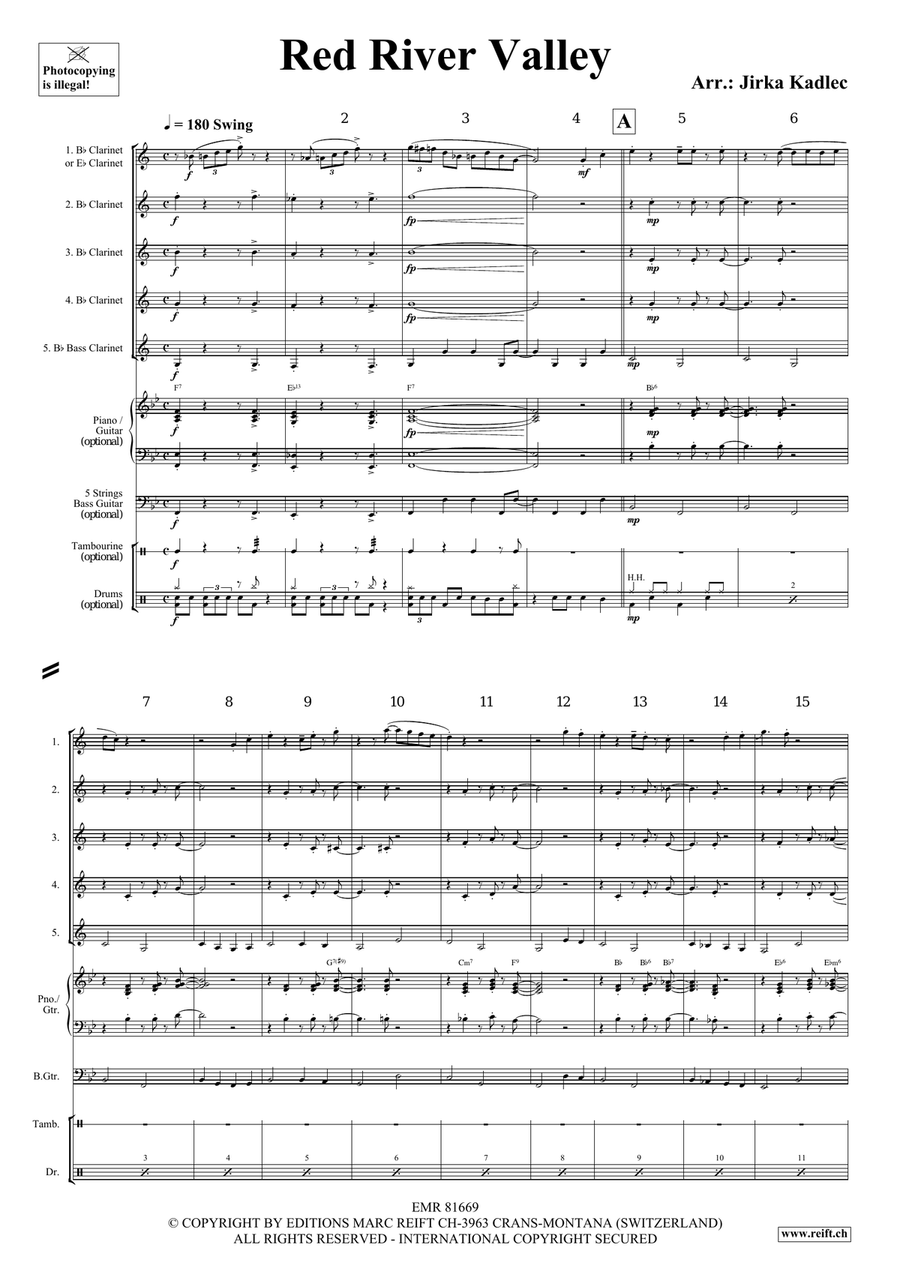 Red River Valley Red River Valley Clarinet Quintet scores gallery preview page 3