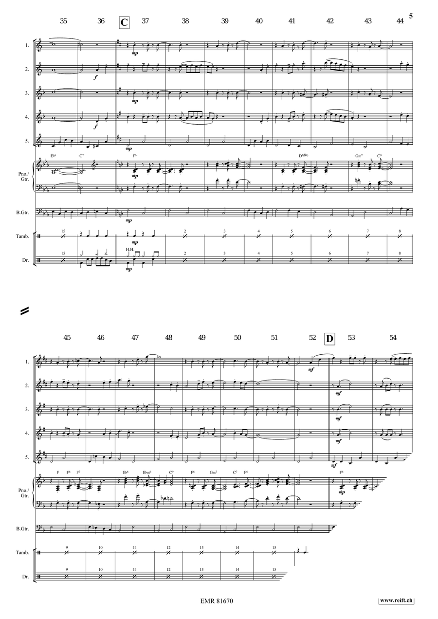 Red River Valley Red River Valley Saxophone Quintet scores gallery preview page 5