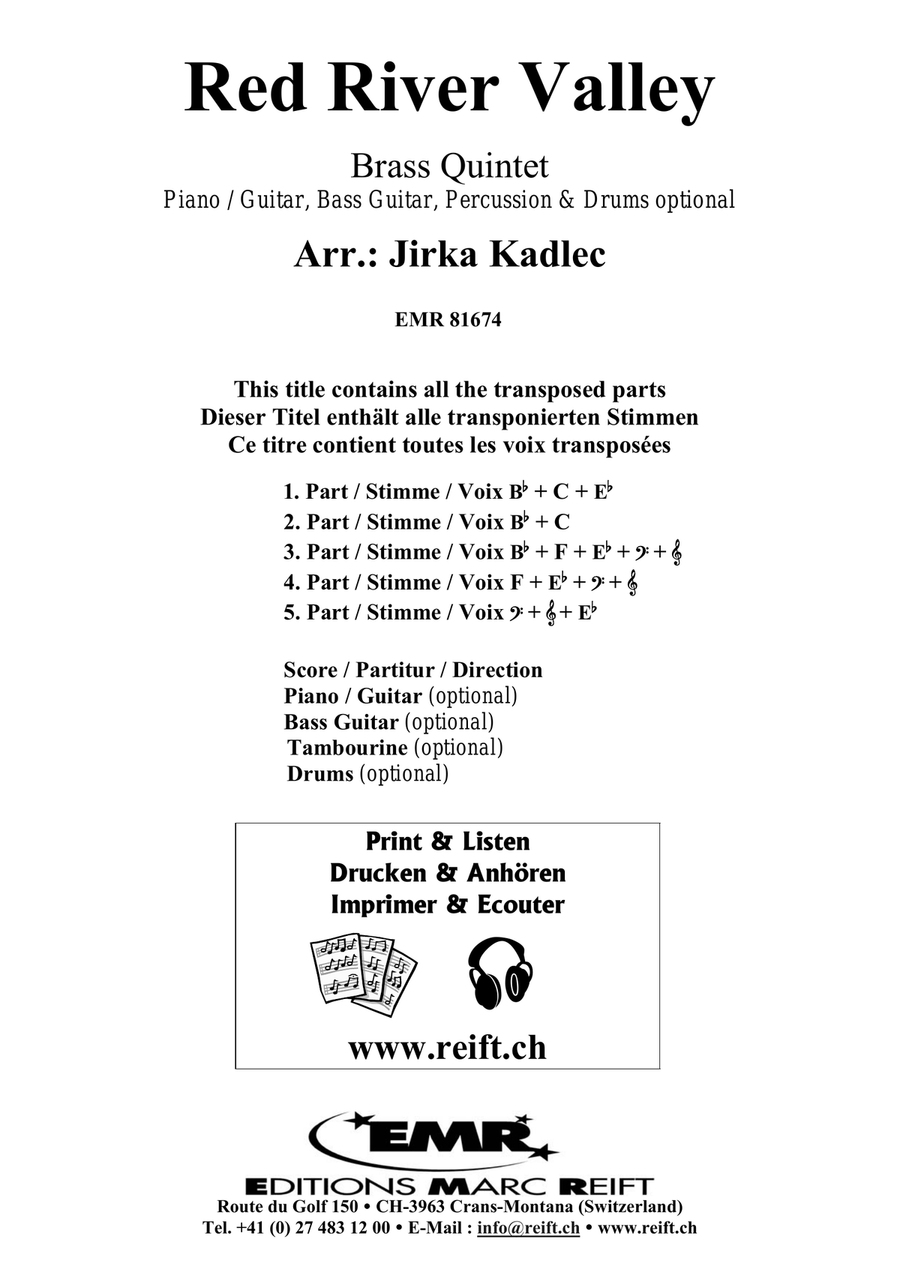 Red River Valley Red River Valley Brass Quintet scores gallery preview page 2