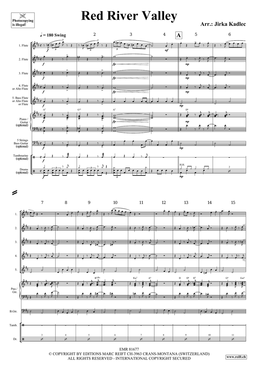 Red River Valley Red River Valley Flute scores gallery preview page 3