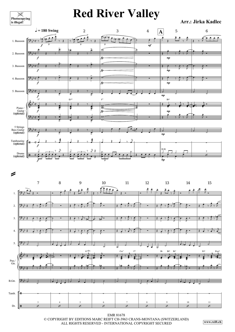 Red River Valley Red River Valley Bassoon scores gallery preview page 3