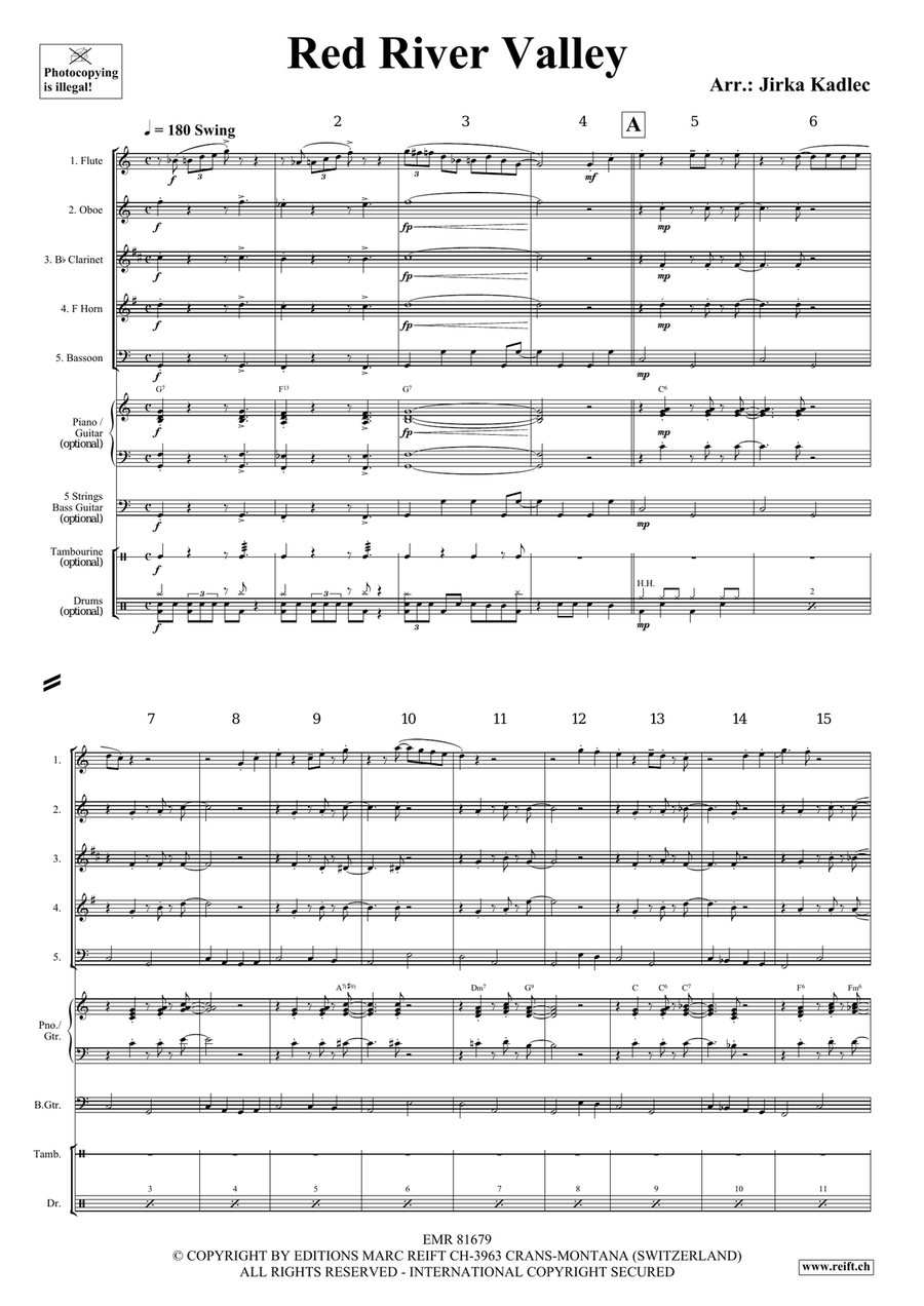 Red River Valley Red River Valley Woodwind Quintet scores gallery preview page 3