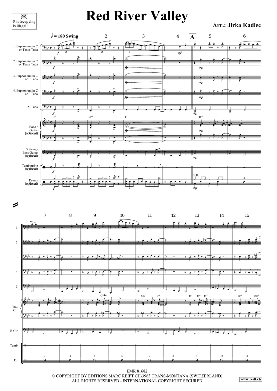 Red River Valley Red River Valley Tuba scores gallery preview page 3