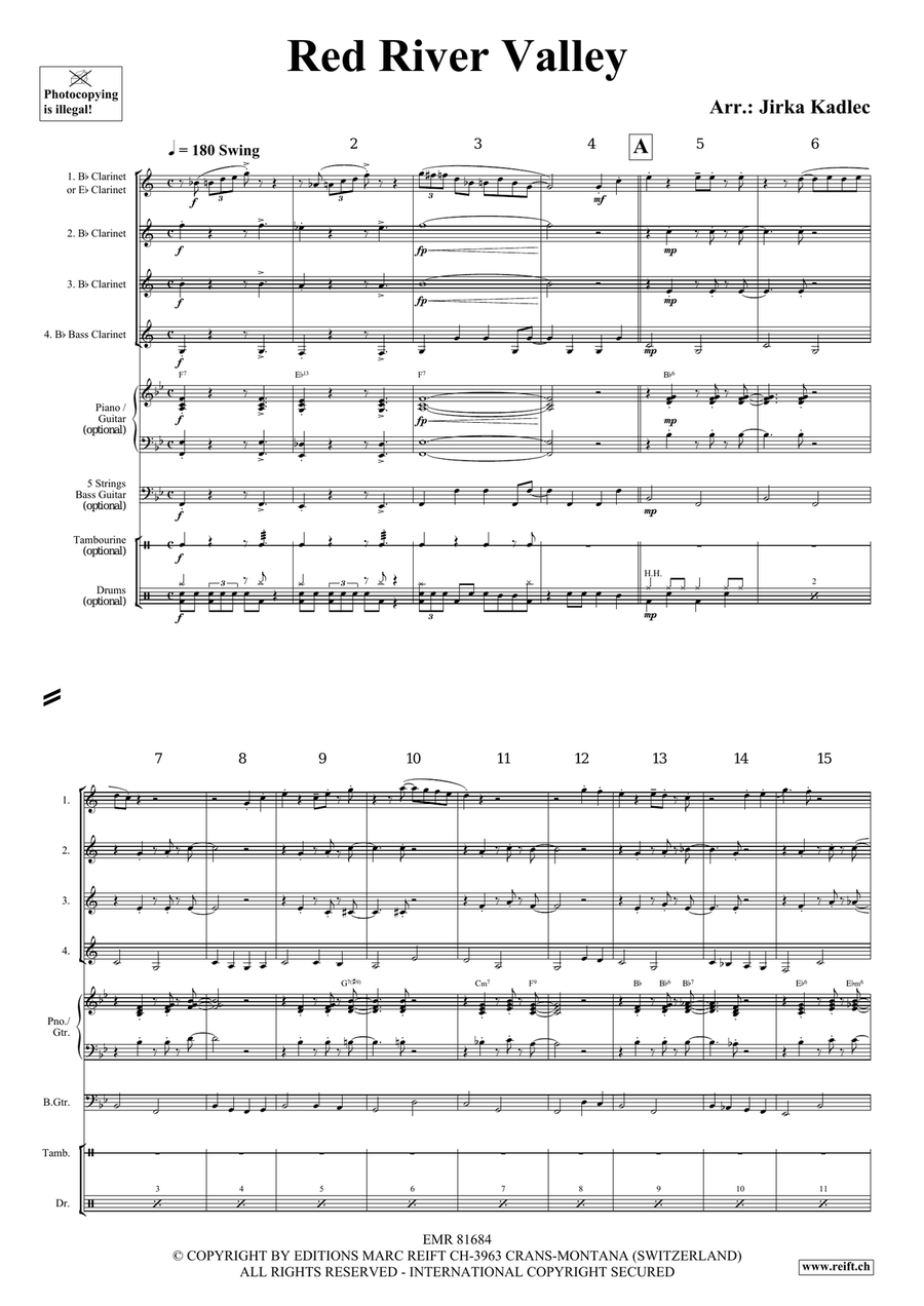 Red River Valley Red River Valley Clarinet Quartet scores gallery preview page 3