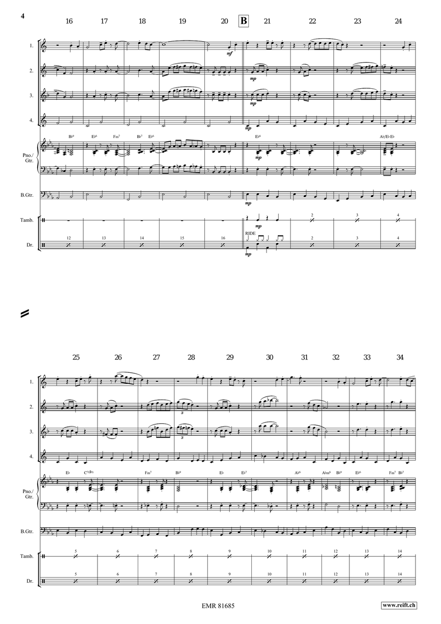 Red River Valley Saxophone Quartet scores gallery preview page 4