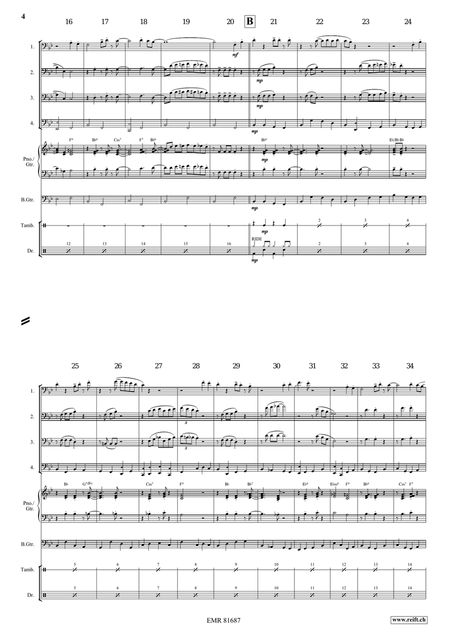 Red River Valley Red River Valley Trombone Quartet scores gallery preview page 4
