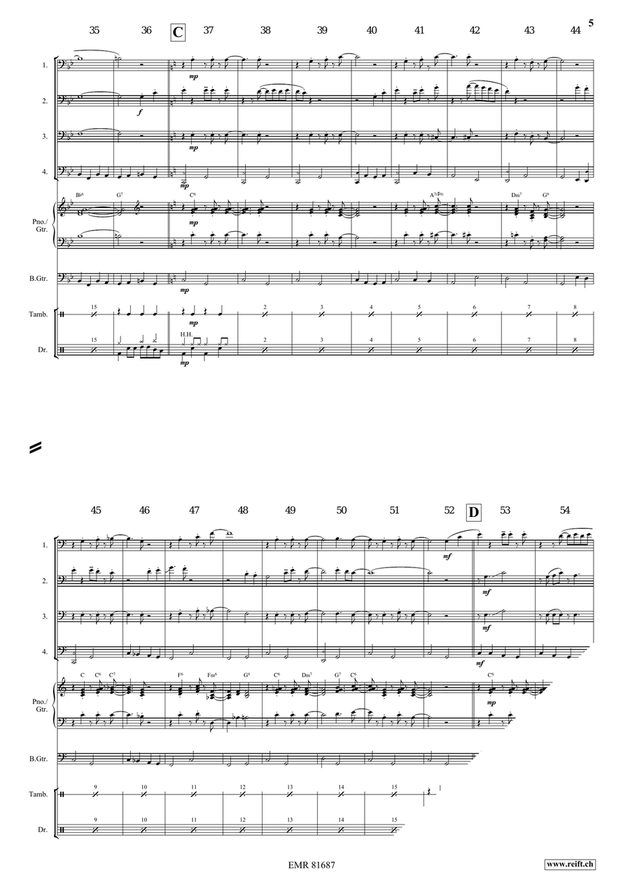 Red River Valley Red River Valley Trombone Quartet scores gallery preview page 5