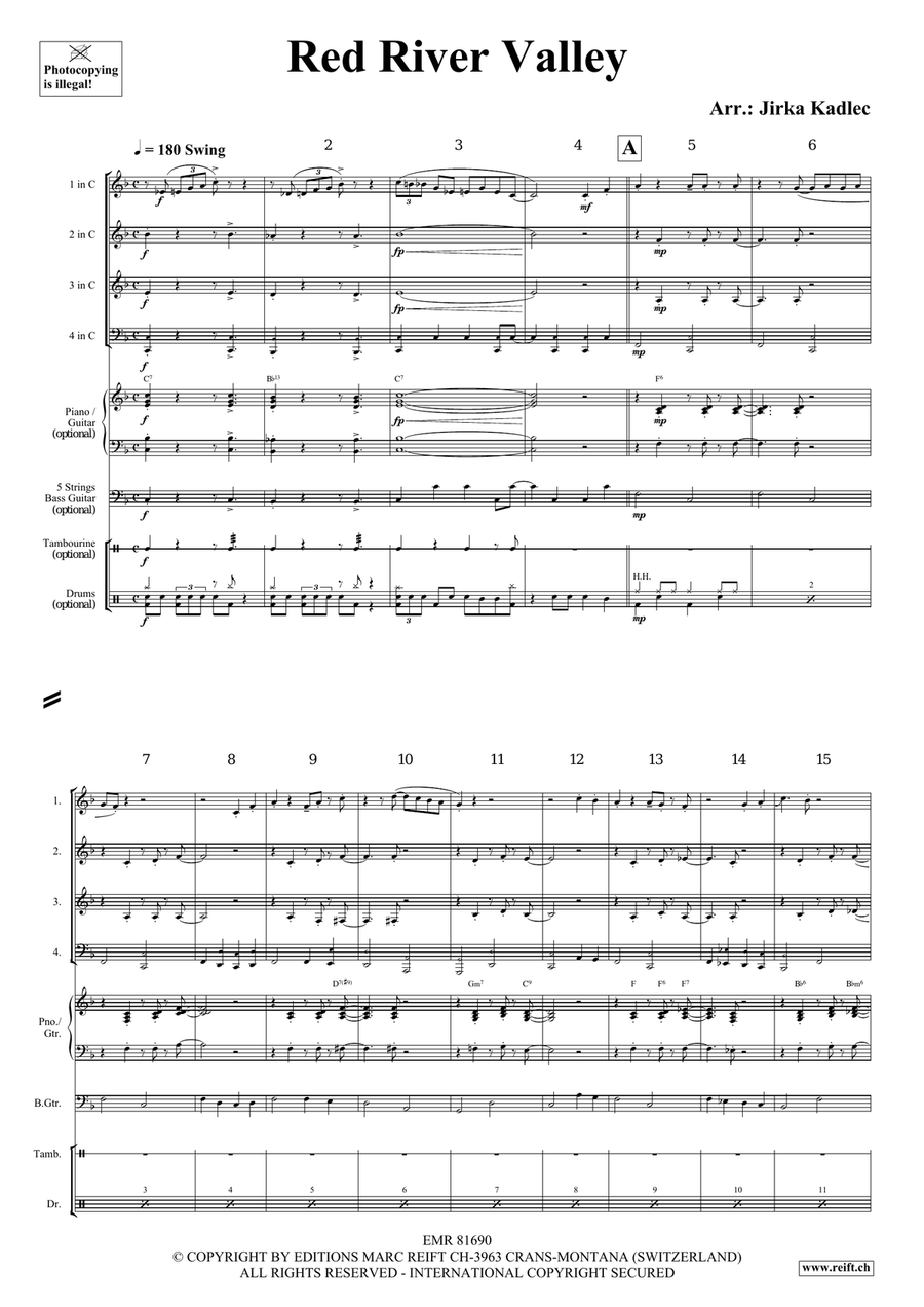 Red River Valley Red River Valley Woodwind Quartet scores gallery preview page 3