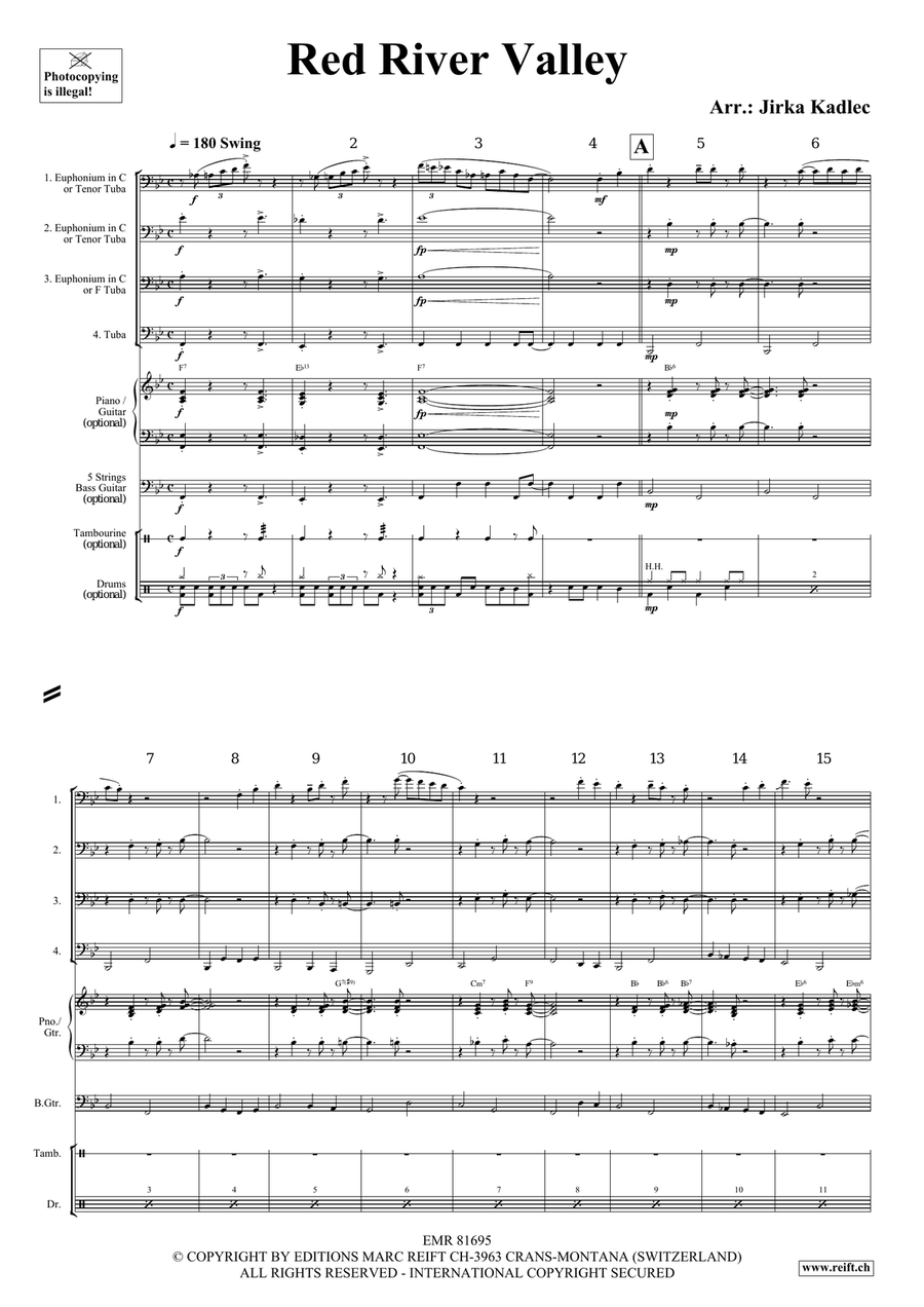 Red River Valley Red River Valley Tuba Quartet scores gallery preview page 3