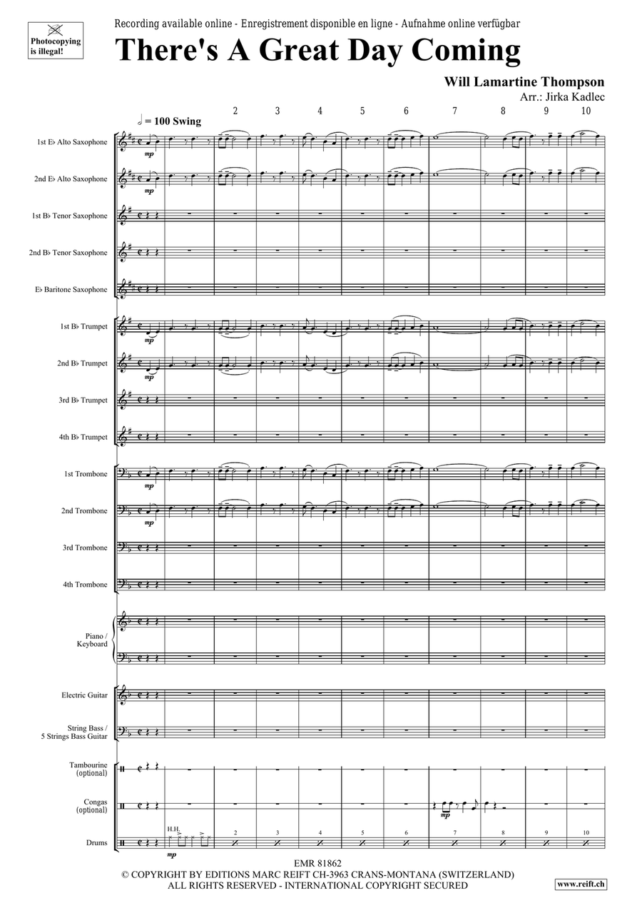 There's A Great Day Coming Big Band scores gallery preview page 3