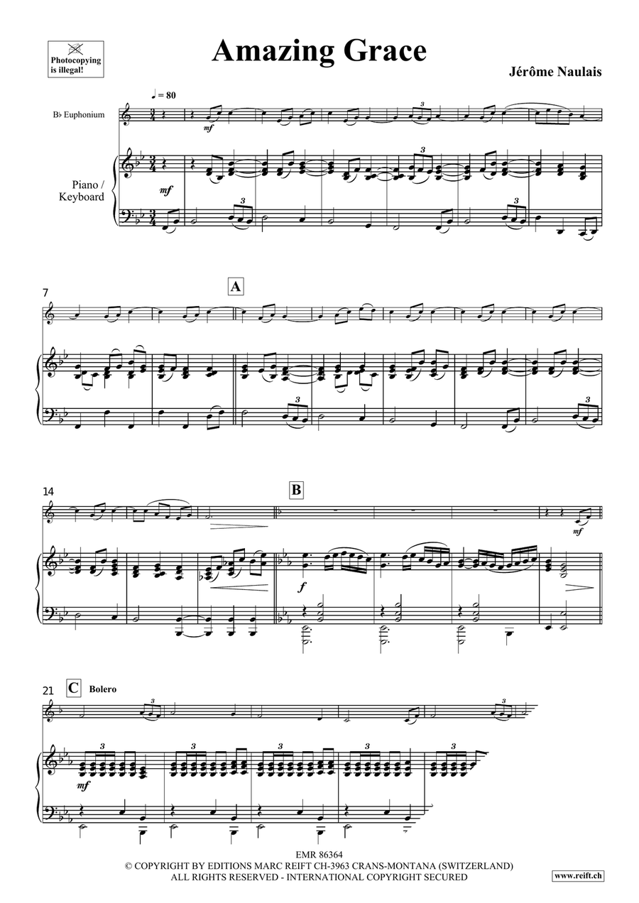 Amazing Grace Amazing Grace Euphonium scores gallery preview page 4