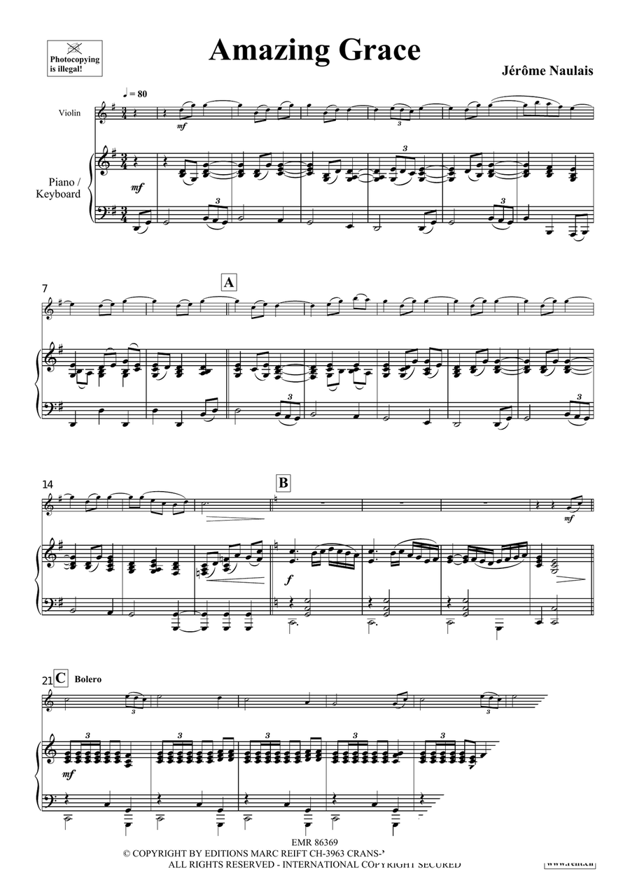 Amazing Grace Amazing Grace Violin Solo scores gallery preview page 4