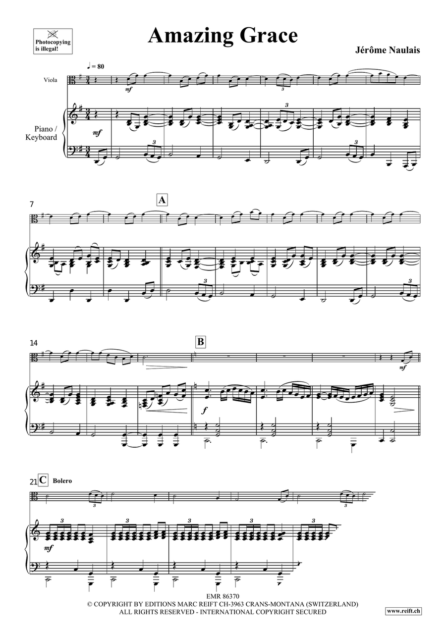 Amazing Grace Amazing Grace Piano Accompaniment scores gallery preview page 4