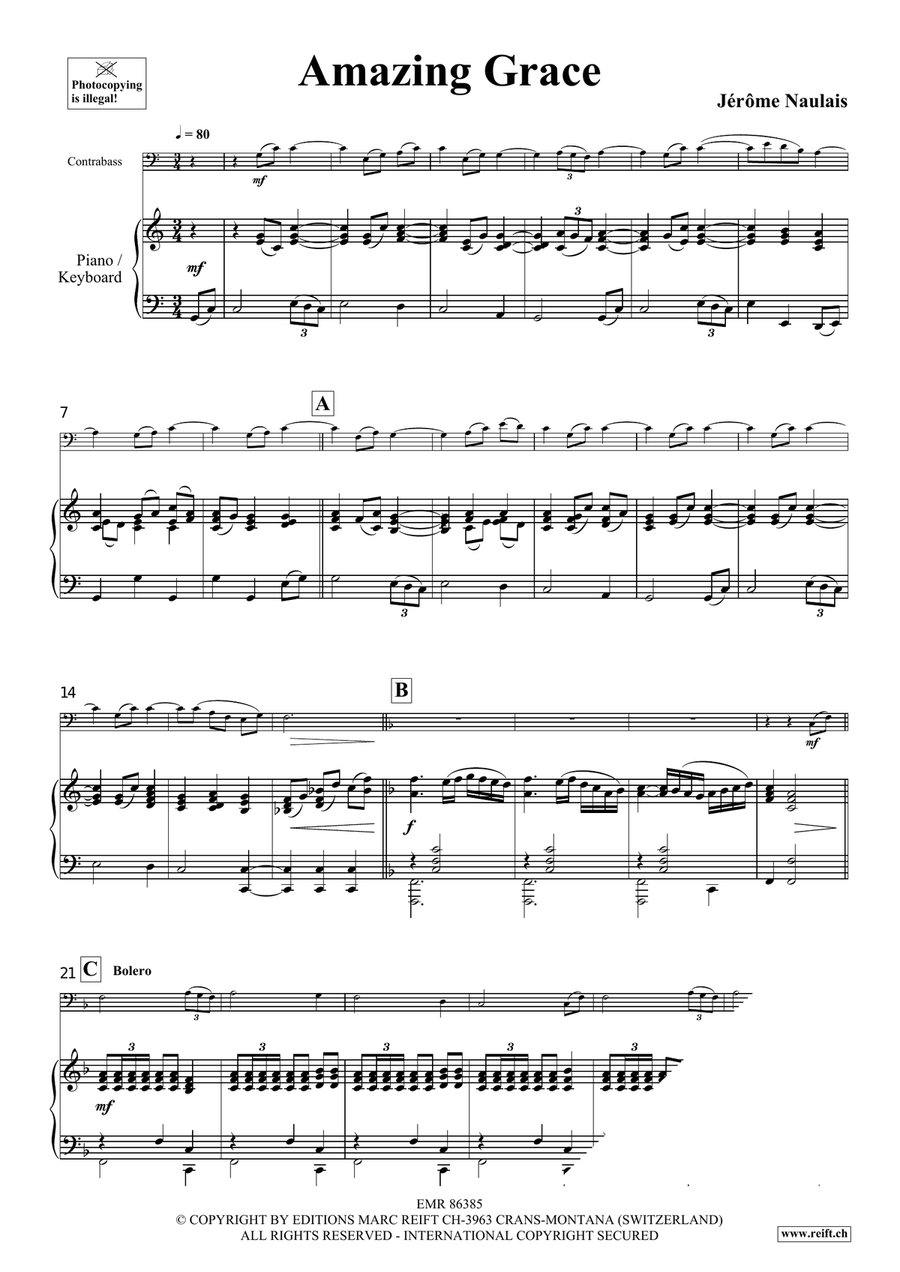 Amazing Grace Amazing Grace Double Bass scores gallery preview page 4
