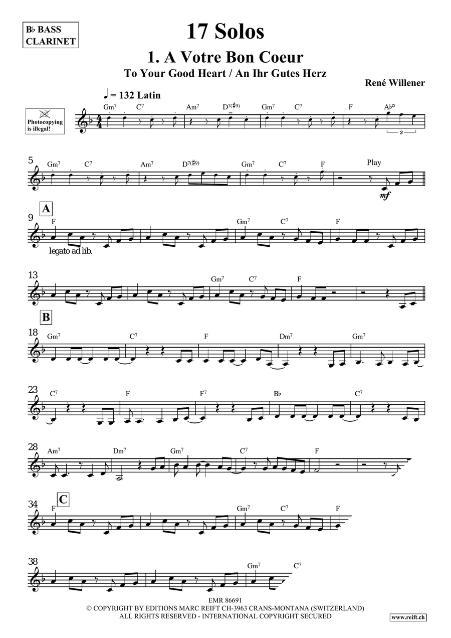 17 Solos 17 Solos Bass Clarinet scores gallery preview page 4