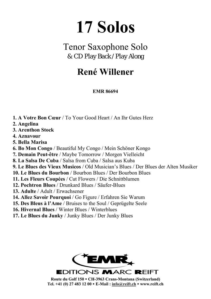 17 Solos 17 Solos Tenor Saxophone scores gallery preview page 2