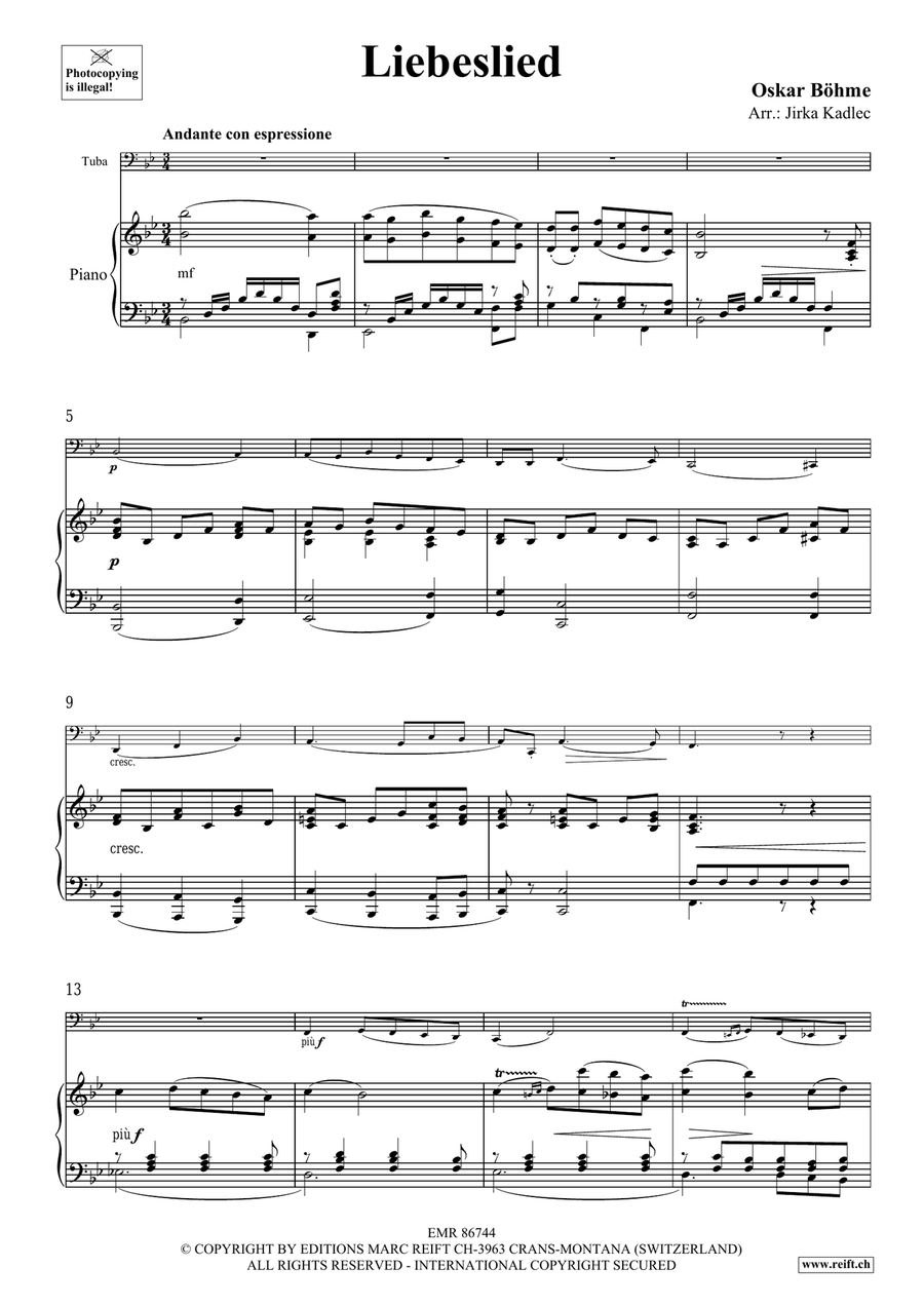 Liebeslied Liebeslied Tuba scores gallery preview page 3