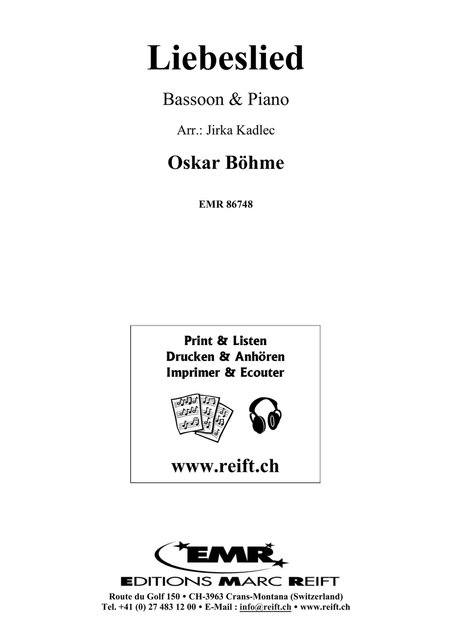 Liebeslied by Oskar Bohme Bassoon Solo - Sheet Music page 2