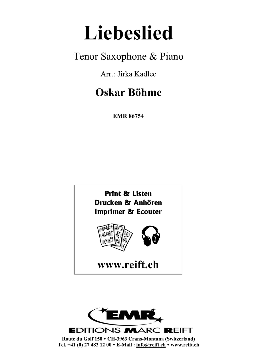 Liebeslied by Oskar Bohme Tenor Saxophone - Sheet Music page 2