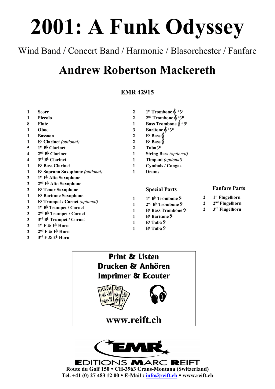 2001: A Funk Odyssey 2001: A Funk Odyssey Concert Band scores gallery preview page 2