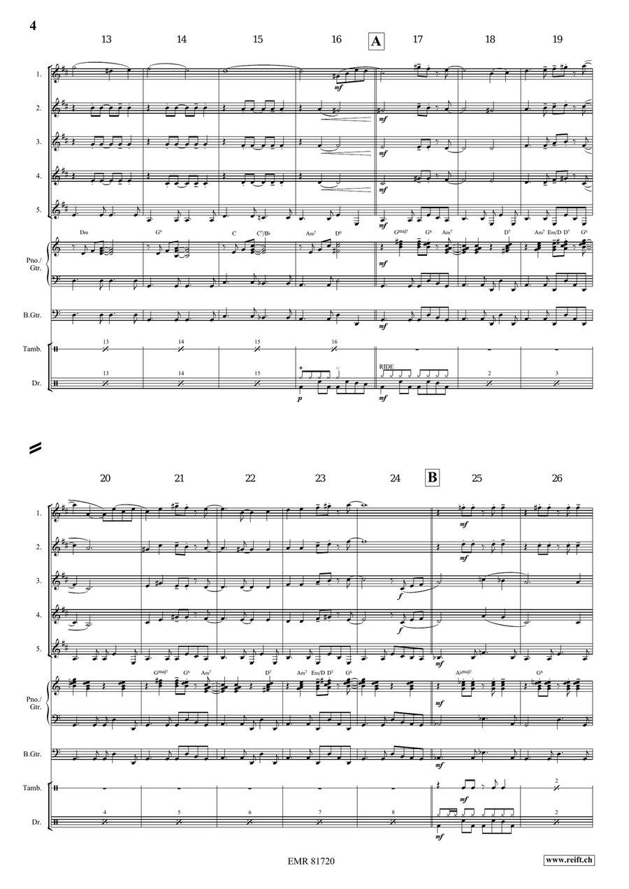 Melody in F Melody in F Clarinet Quintet scores gallery preview page 5