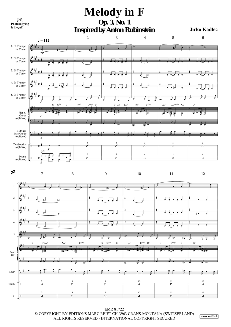 Melody in F Melody in F Cornet scores gallery preview page 4
