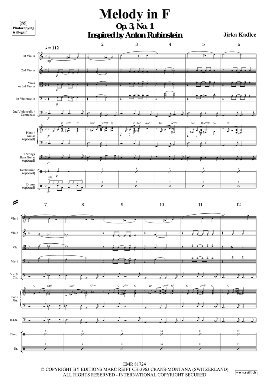 Melody in F Melody in F String Quintet scores gallery preview page 4