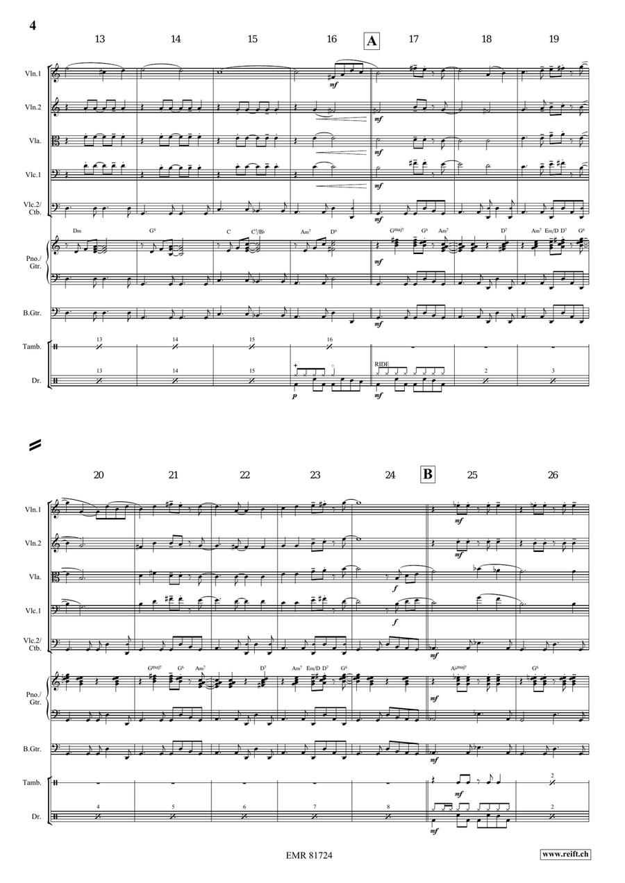 Melody in F Melody in F String Quintet scores gallery preview page 5