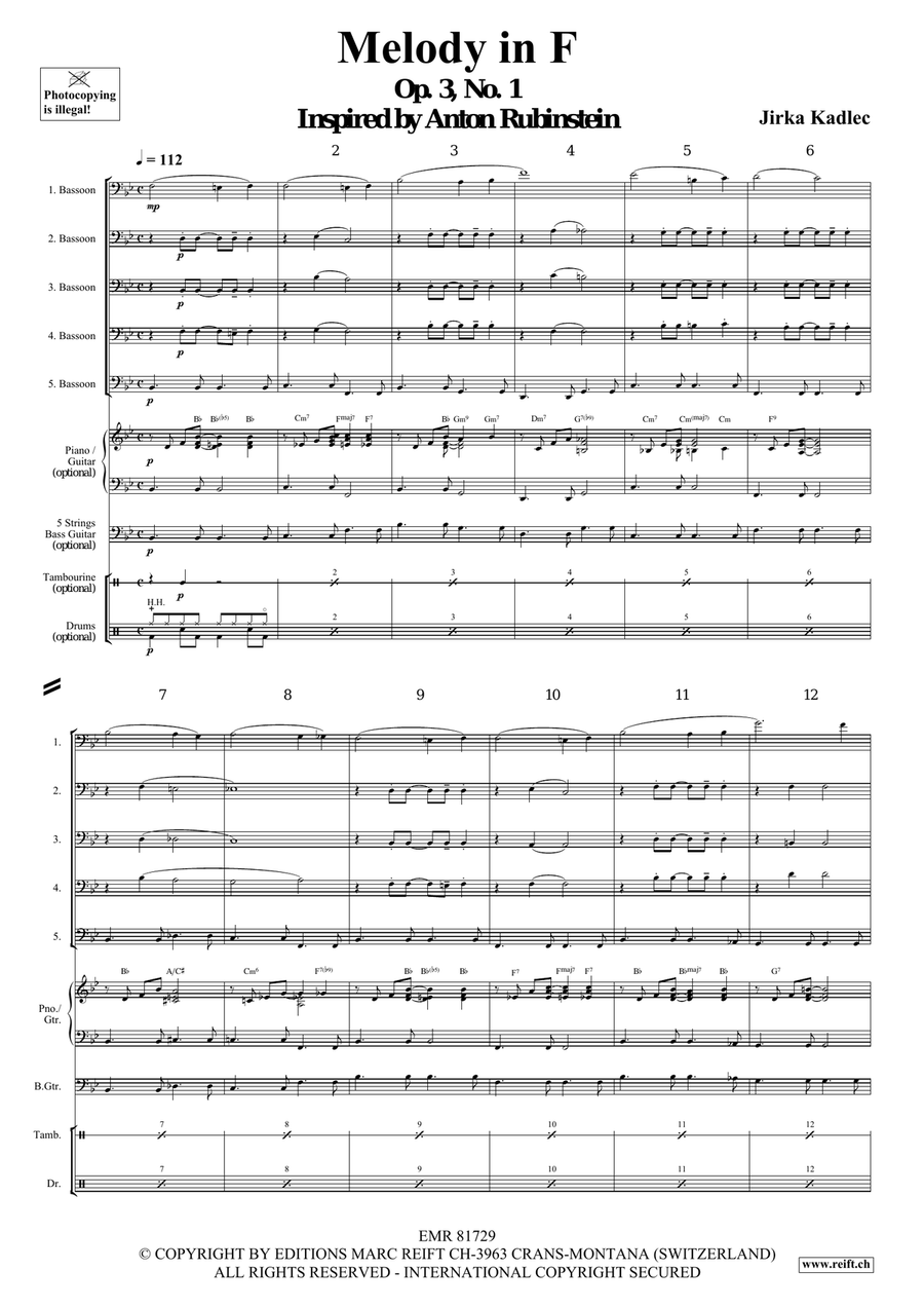 Melody in F Melody in F Bassoon scores gallery preview page 4