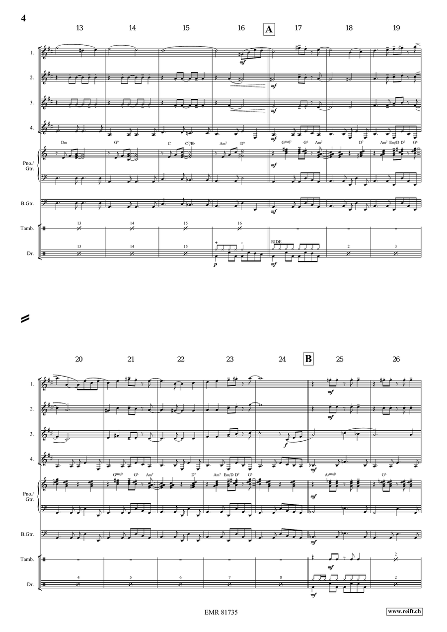 Melody in F Melody in F Clarinet Quartet scores gallery preview page 5