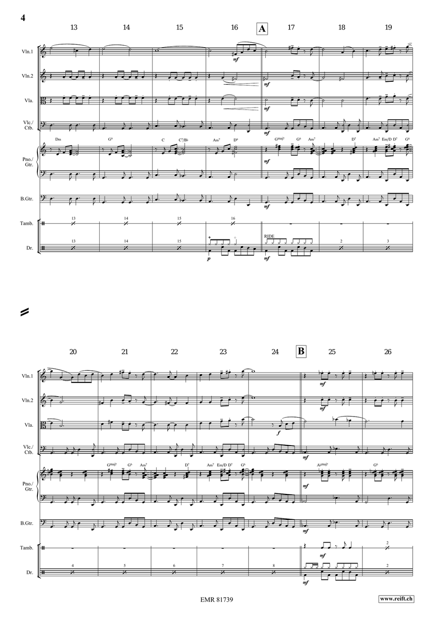 Melody in F Melody in F String Quartet scores gallery preview page 5