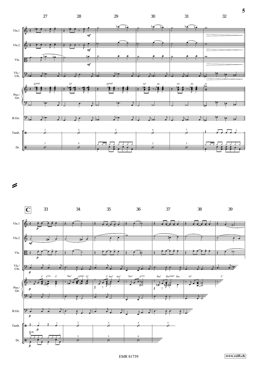 Melody in F Melody in F String Quartet scores gallery preview page 6