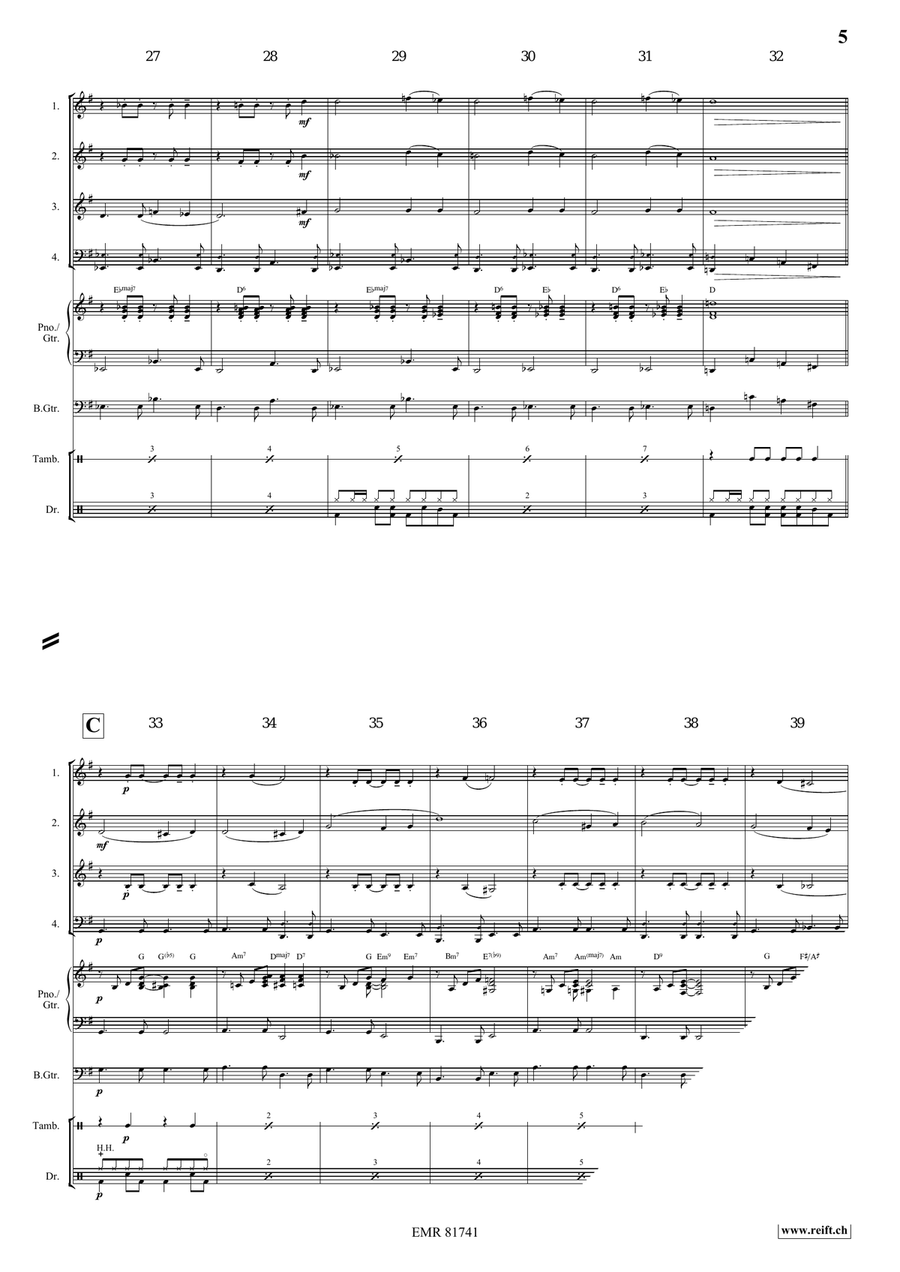 Melody in F Melody in F Woodwind Quartet scores gallery preview page 6