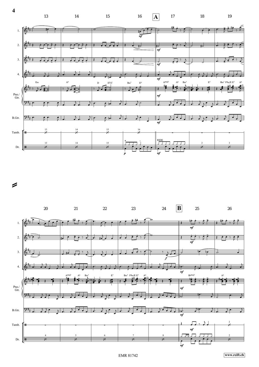 Melody in F Melody in F Flute Quartet scores gallery preview page 5