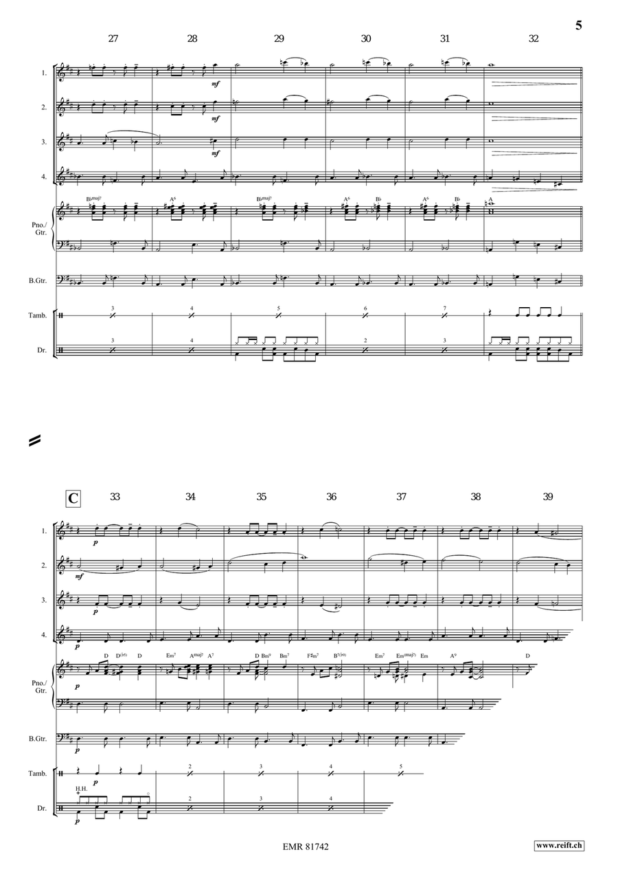 Melody in F Melody in F Flute Quartet scores gallery preview page 6