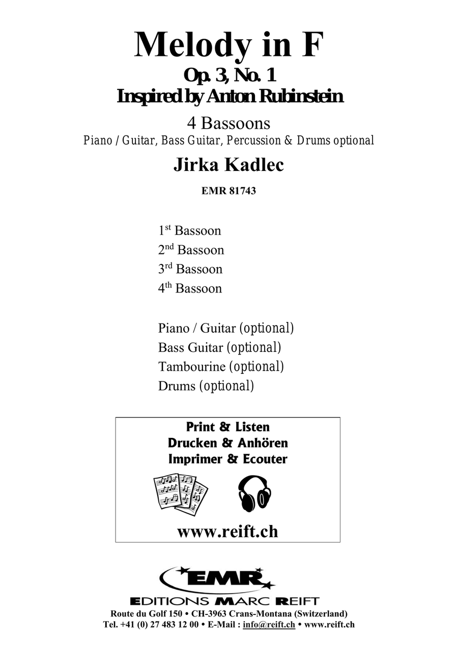 Melody in F Melody in F Bassoon Quartet scores gallery preview page 2