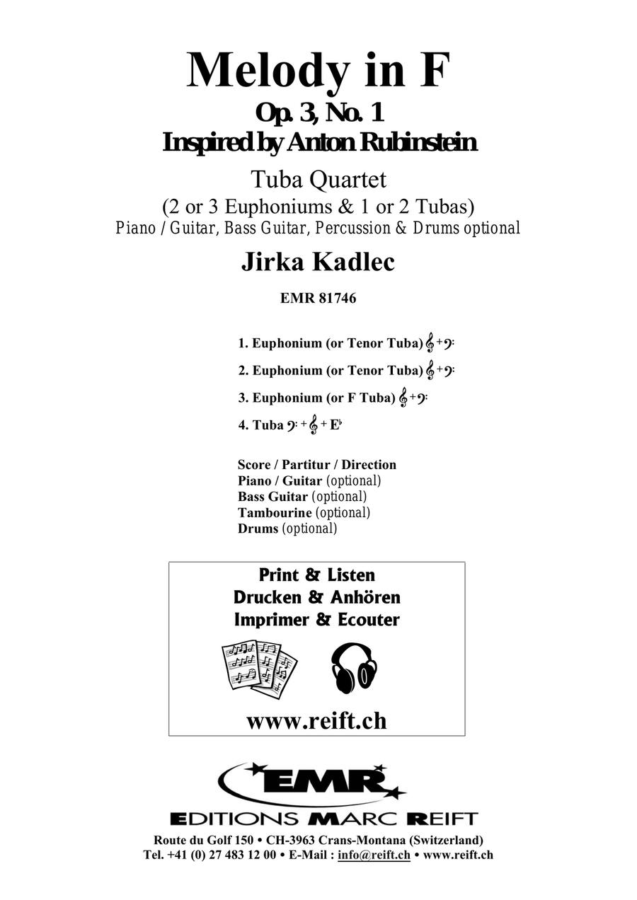 Melody in F Melody in F Tuba Quartet scores gallery preview page 2