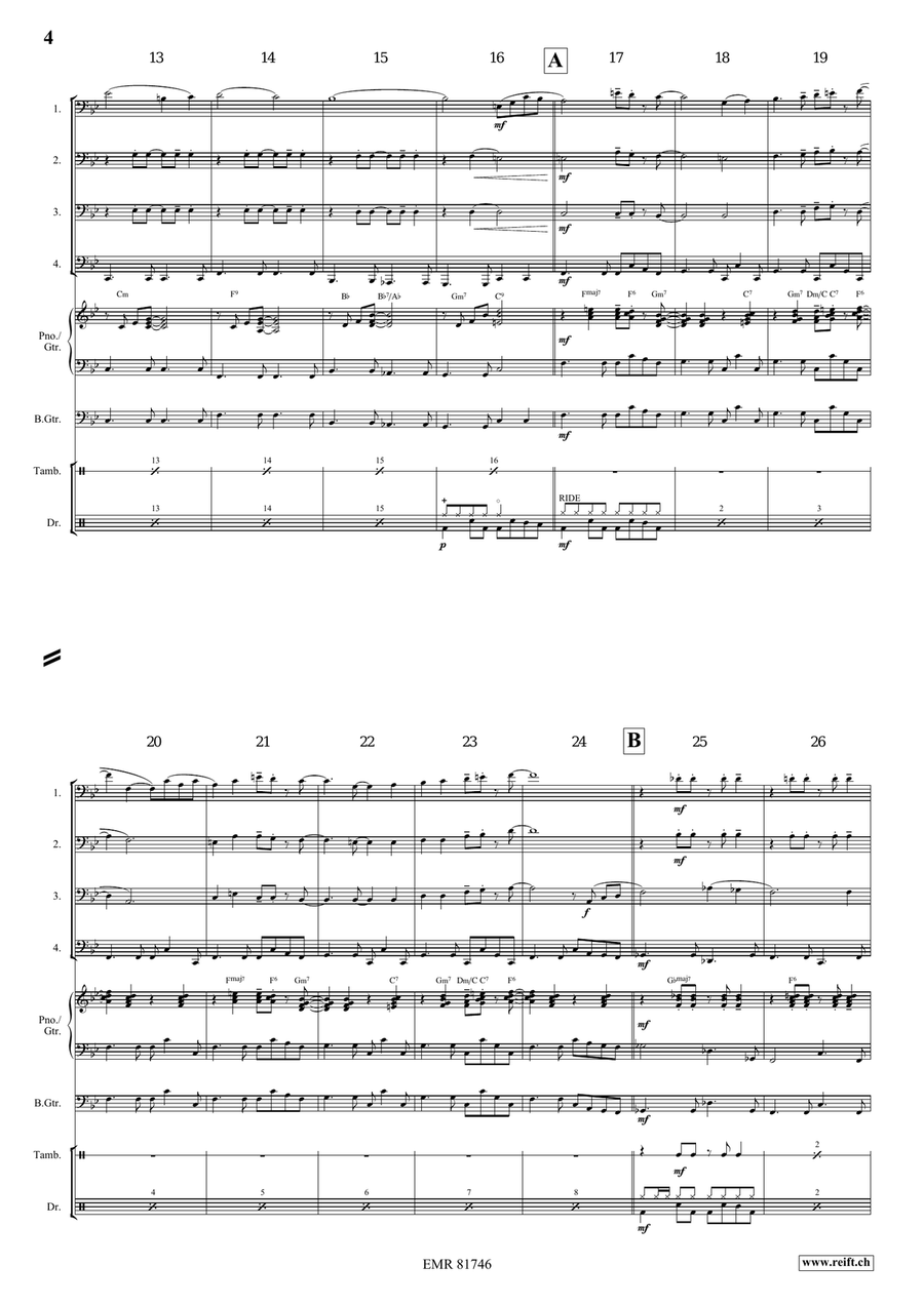 Melody in F Melody in F Tuba Quartet scores gallery preview page 5