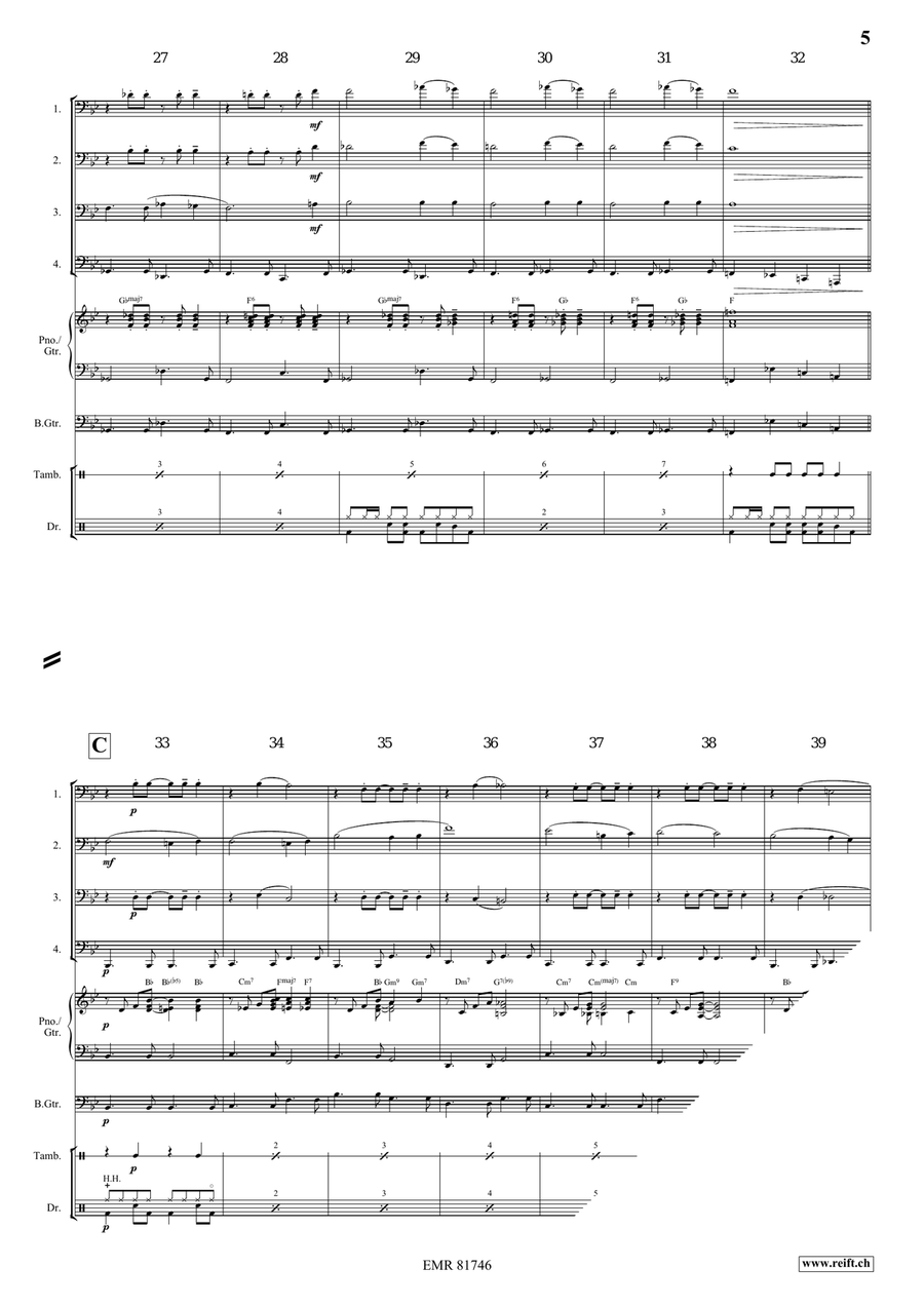 Melody in F Melody in F Tuba Quartet scores gallery preview page 6
